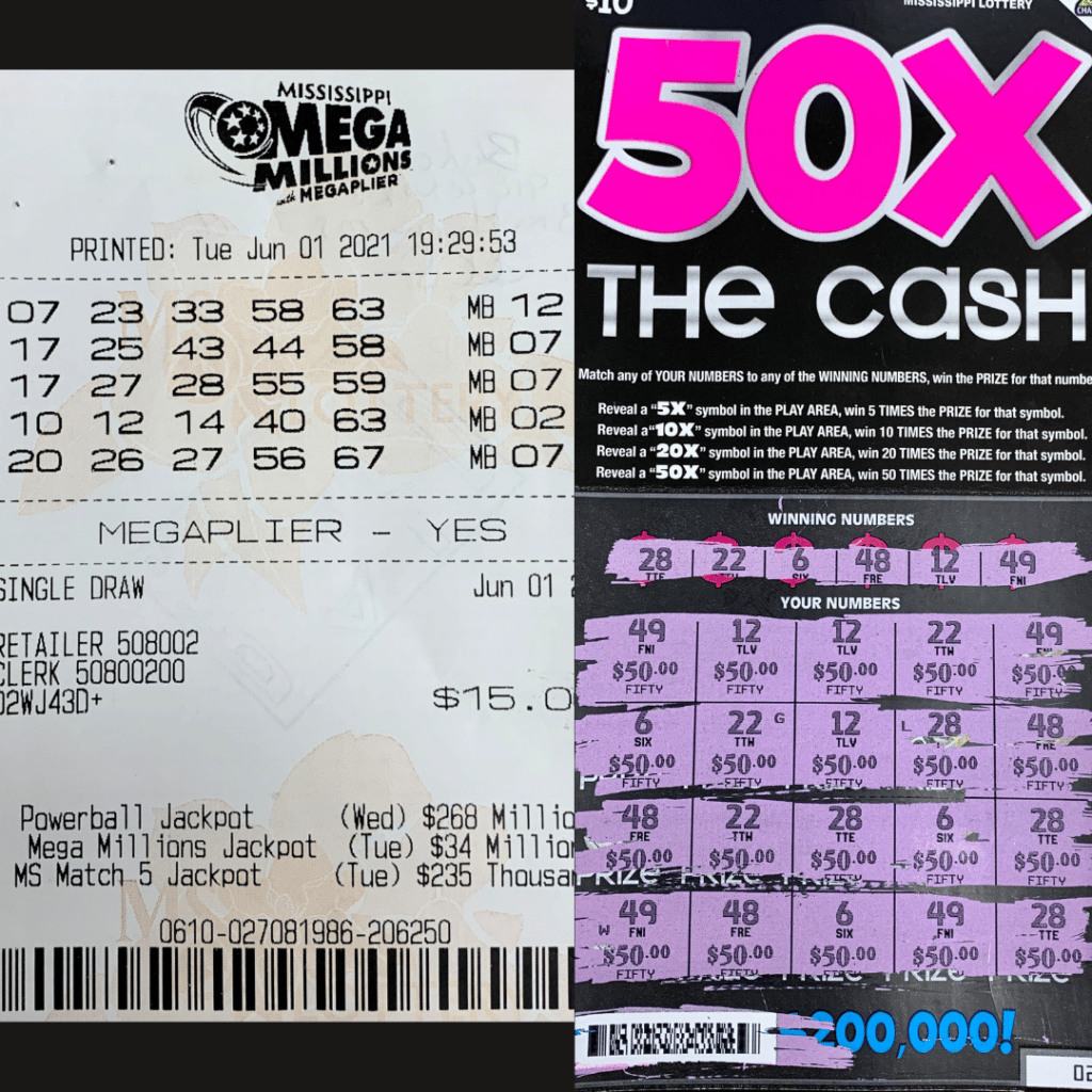 A Brookhaven man won $1,000 on a Mega Millions ticket purchased from B-Kwik #2 on Hwy. 51 N., Brookhaven. Additionally, he won $1,000 on a 50x the Cash scratch-off game purchased from B-Kwik #1 on Brookway Blvd., Brookhaven.