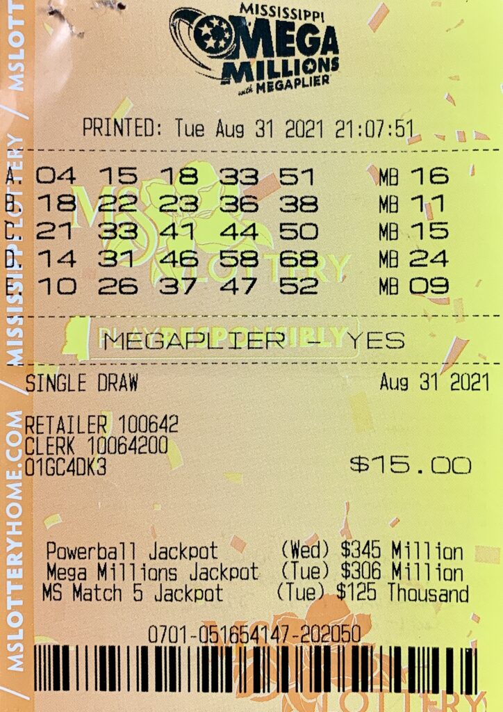 A Jackson man won $1,506 on a Mega Millions ticket purchased from Ravinder Food & Gas on Siwell Rd., Jackson.