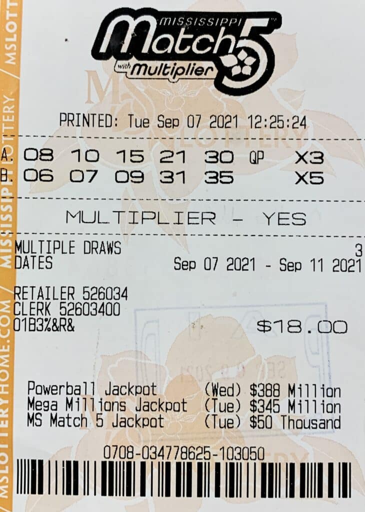 A Shaw woman won $1,000 on a Mississippi Match 5 ticket purchased from Double Quick #87 on S. Davis Ave., Cleveland.