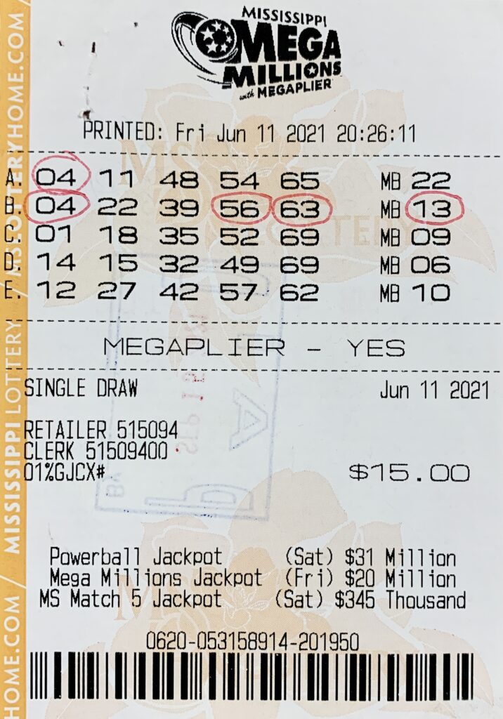 An Ocean Springs woman won $800 on a Mega Millions ticket purchased from Circle K Store #2723993 on Hwy. 90, Gautier.