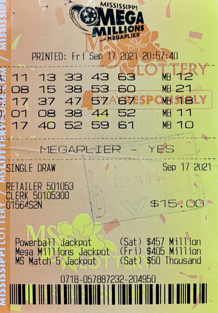 A Columbus man won $1,512 on a Mega Millions ticket purchased from Sprint Mart #4106 on Hwy. 182 E., Columbus.