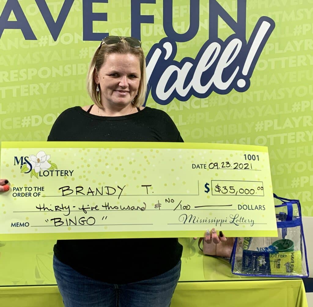 Brandy T. of Lucedale won $35,000 on a Bingo scratch-off game purchased from Murphy Oil USA #6791 on Hwy. 63 S., Lucedale.