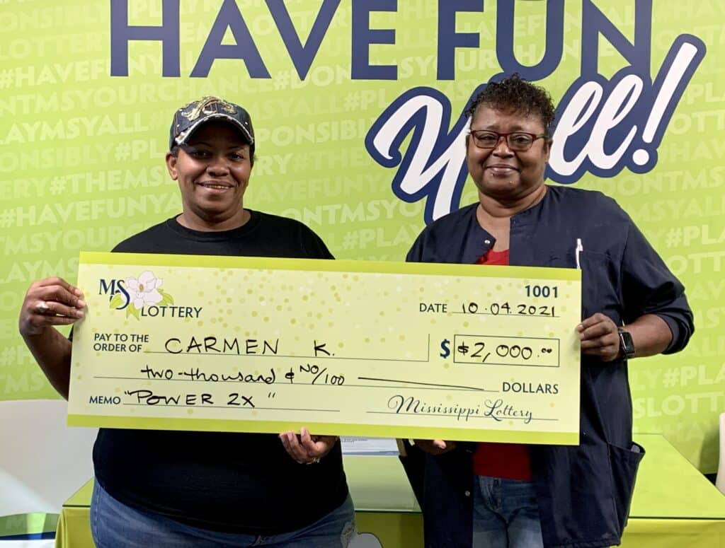 Carmen K. of Gautier won $2,000 on a Power 2x scratch-off game purchased from Quickserve on Ladnier Rd., Gautier.