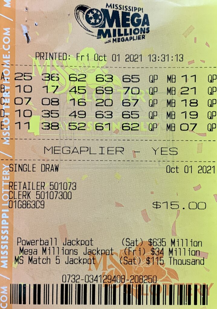 A Starkville man won $1,000 on a Mega Millions ticket purchased from Sprint Mart #4140 on Hwy. 12 W., Starkville.