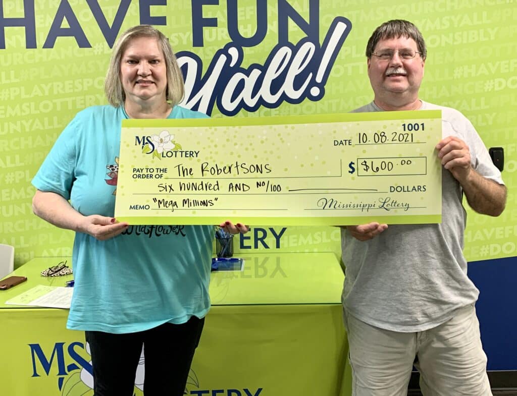 The Robertsons won $600 on a Mega Millions ticket purchased from Cefco Convenience Store #535 on Government St., Brandon.