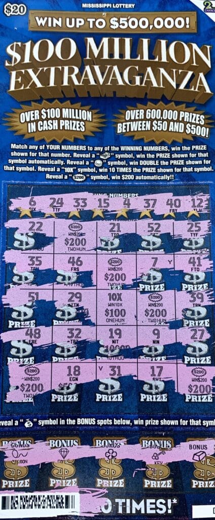 A Cleveland man won $2,000 on a $100 Million Extravaganza scratch-off game purchased from Double Quick #87 on S. Davis Ave., Cleveland.