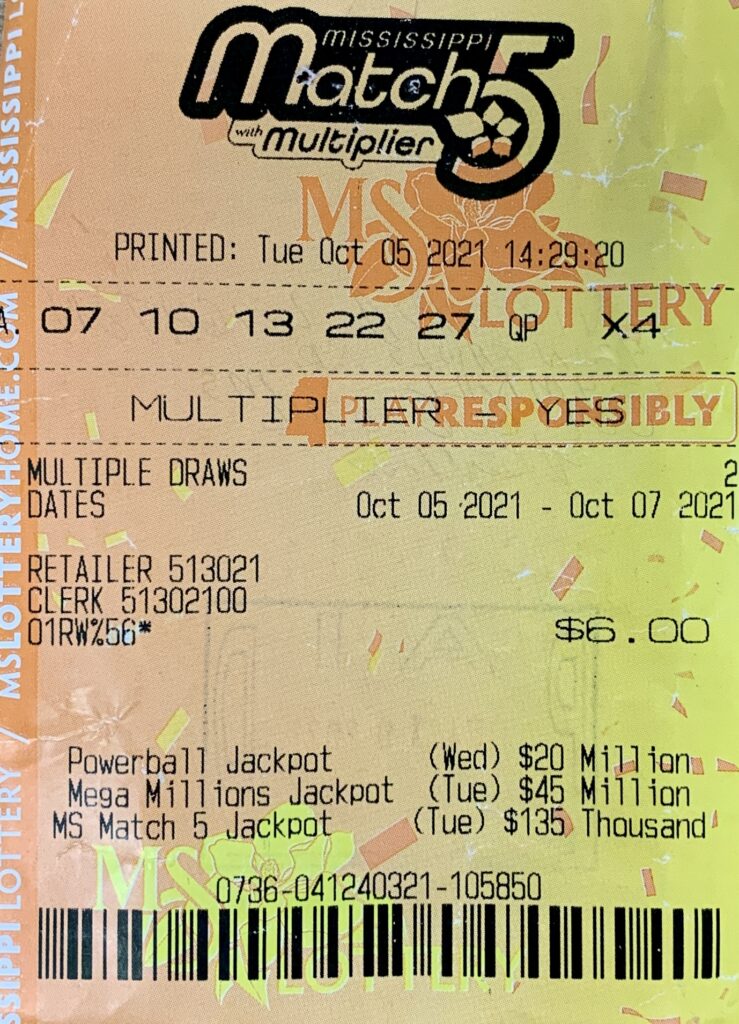 A Sumrall woman won $800 on a Mississippi Match 5 ticket purchased from Dandy Dan’s #531 on Hwy. 98, Hattiesburg.