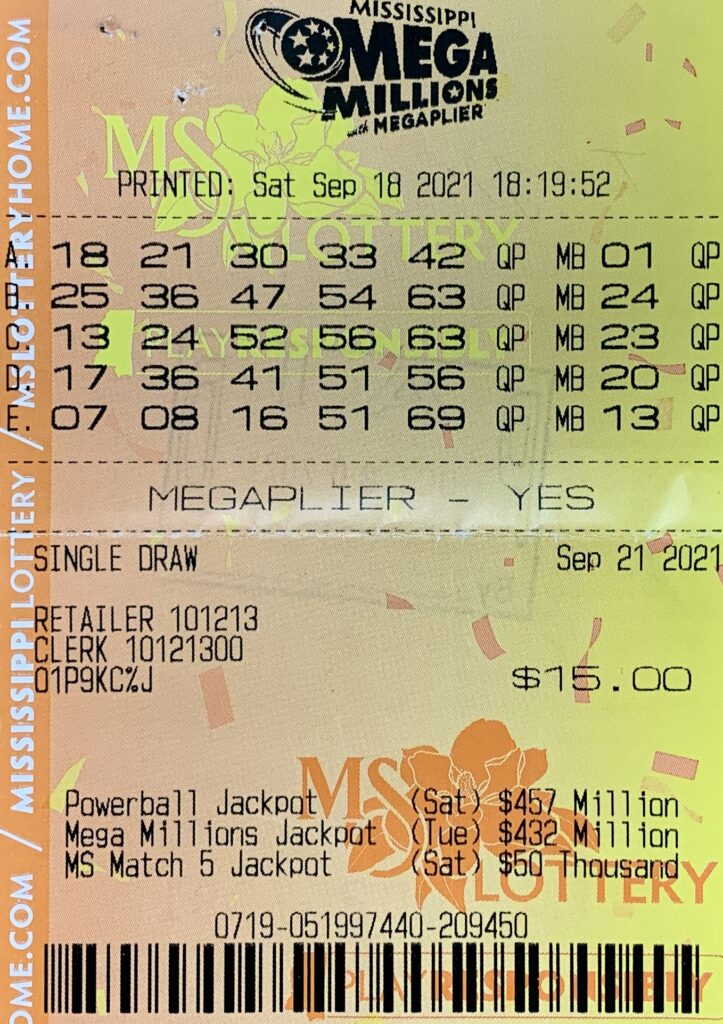 A Wesson man won $1,512 on a Mega Millions ticket purchased from East End Market on E. Railroad St., Wesson.