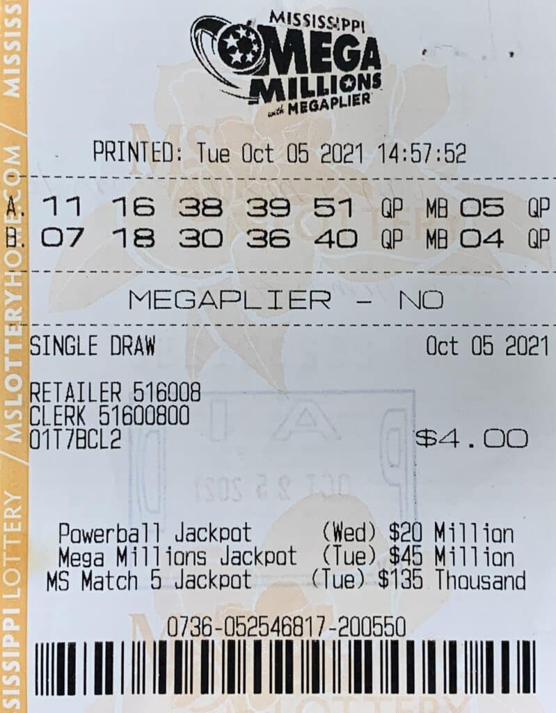 A Forest man won $10,000 on a Mega Millions ticket purchased from Murphy Oil USA #7384 on Hwy. 35 S., Forest.