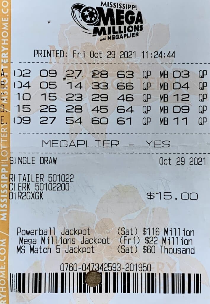 A Jefferson County woman won $1,506 on a Mega Millions ticket purchased from Sprint Mart #68 on Hwy. 61 S., Port Gibson.