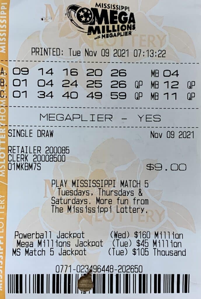 A Cleveland man won $1,500 on a Mega Millions ticket purchased from Parkers Filling Station #25 on N. Davis Ave., Cleveland.