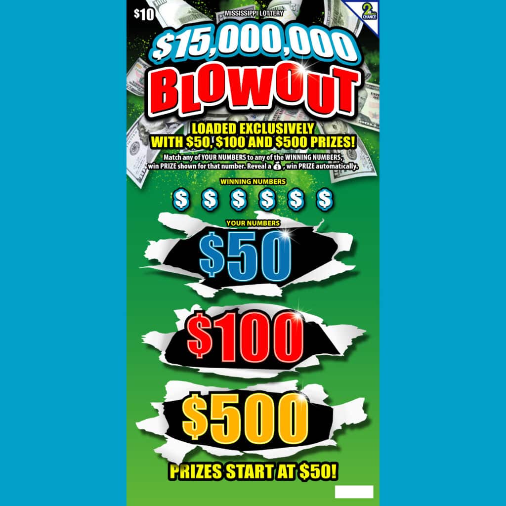 $15,000,000 Blowout scratch-off ticket