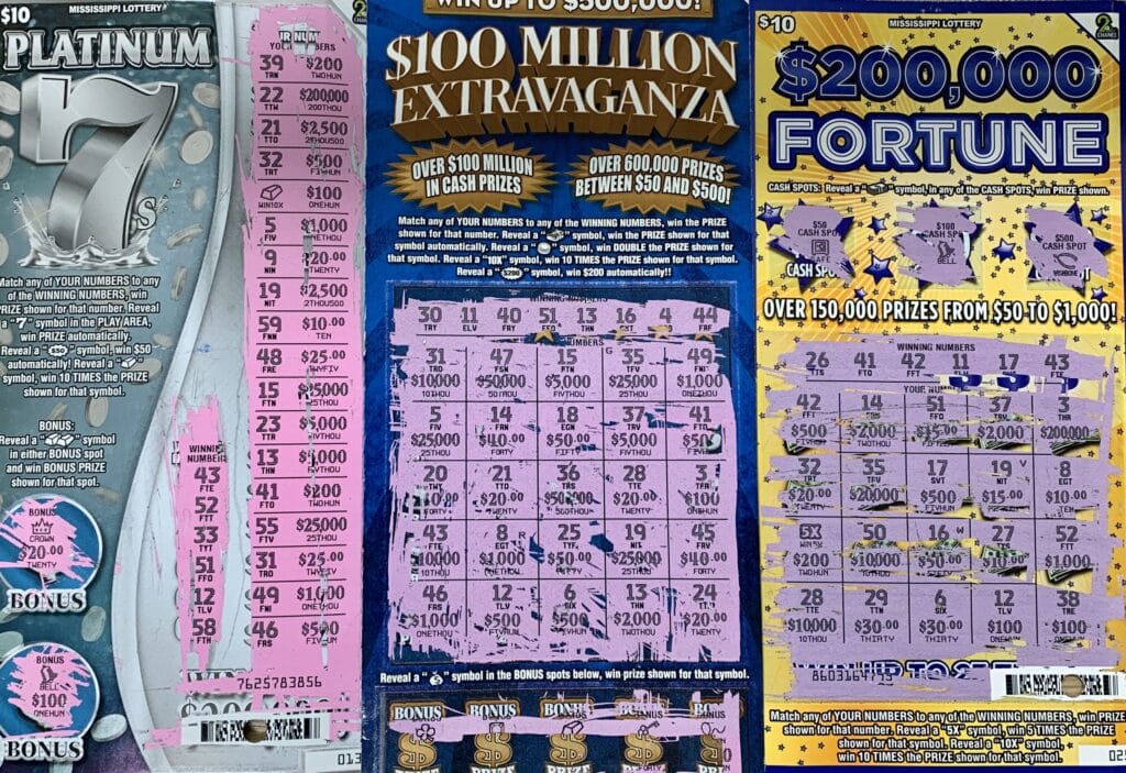 A Saltillo player won $2,000 on a $100 Million Extravaganza scratch-off game, $1,000 on a Platinum 7s scratch-off game and $2,000 on a $200,000 Fortune scratch-off game purchased from P K Super C LLC on Hwy. 178 E., Tupelo.