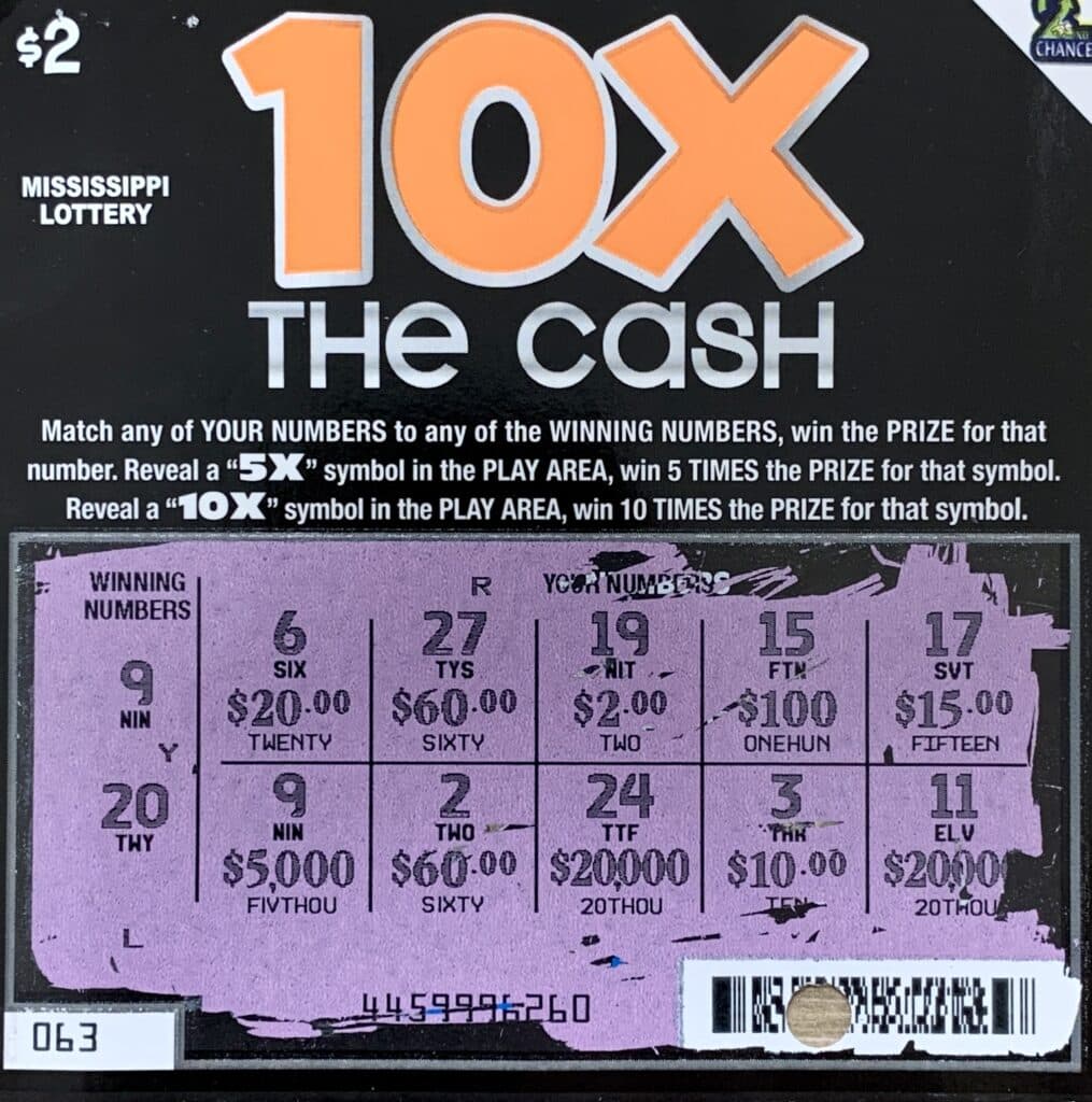 A Franklin County woman won $5,000 on a 10x the Cash scratch-off game purchased from Quentin Quick Stop on Hwy. 84 W., McCall Creek.