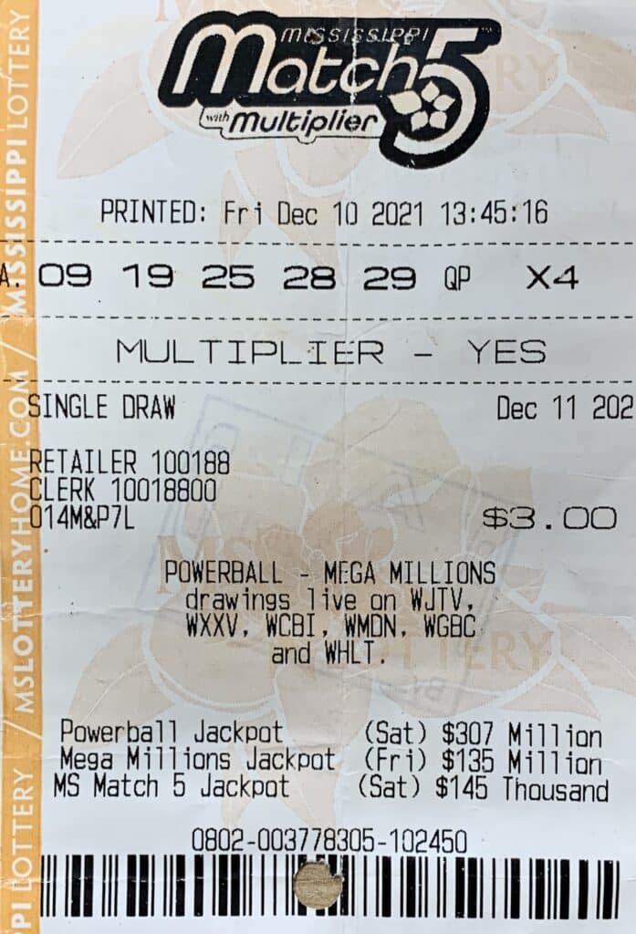 A Benton woman won $800 on a Mississippi Match 5 ticket purchased at Fuel Time 10 on Gluckstadt Rd., Madison.