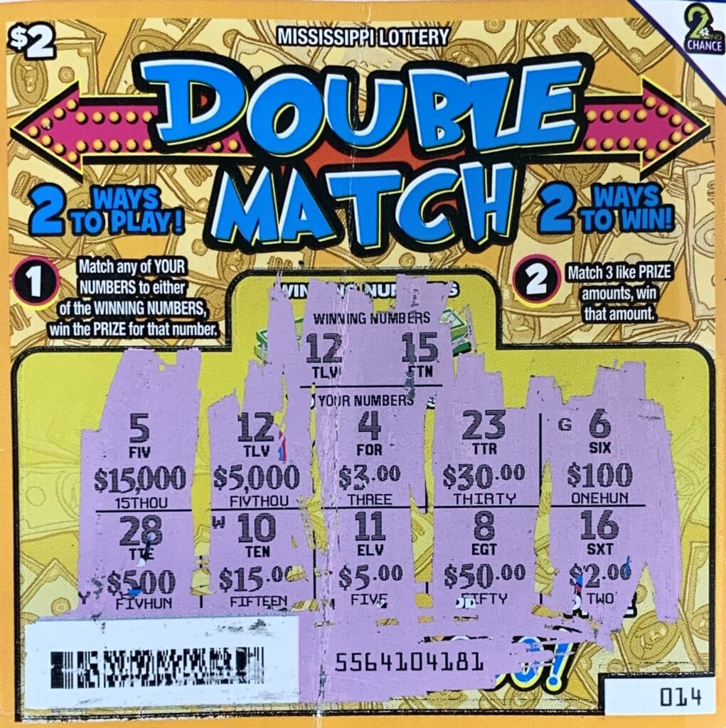 A Columbus woman won $5,000 on a Double Match scratch-off game purchased from Sprint Mart #4135 on Hwy. 182 E., Columbus.