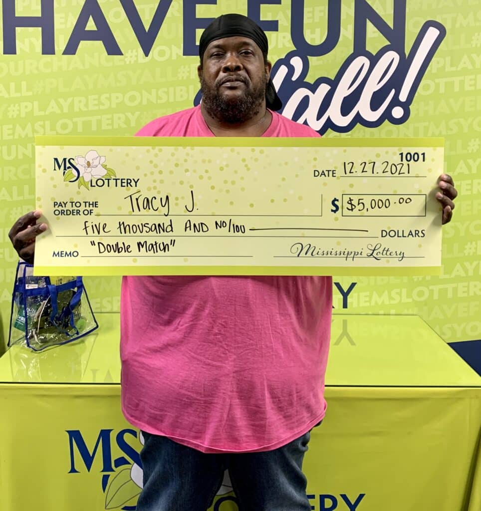 Tracy J. of Starkville won $5,000 on a Double Match scratch-off game purchased from Chevron Quick Stop on Hwy. 12 W., Starkville.