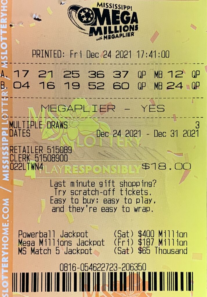 A Pearl man won $1,000 on a Mega Millions ticket with Megaplier purchased from Circle K Store #2723859 on Hwy. 18, Brandon.