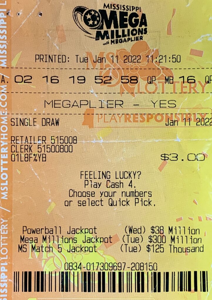 A Union County man won $20,000 on a Mega Millions ticket purchased from Circle K #2709077 on Hwy. 7 S., Holly Springs.