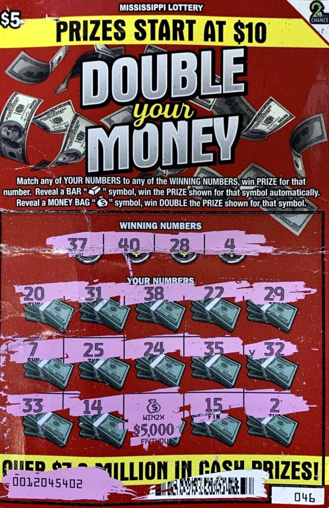 A Jacksonville, Fla., player won $10,000 on a $5 Double Your Money scratch-off game purchased from Chevron on W. Peace St., Canton.