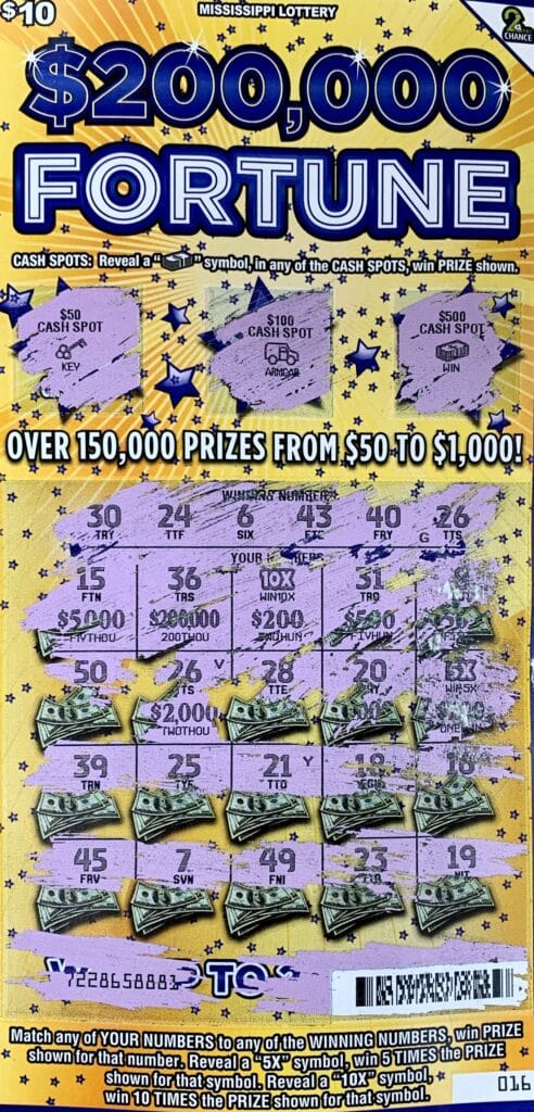 A Columbus woman won $5,000 on a $10 $200,000 Fortune scratch-off game purchased from Sprint Mart #4107 on Lehmberg Rd., Columbus.