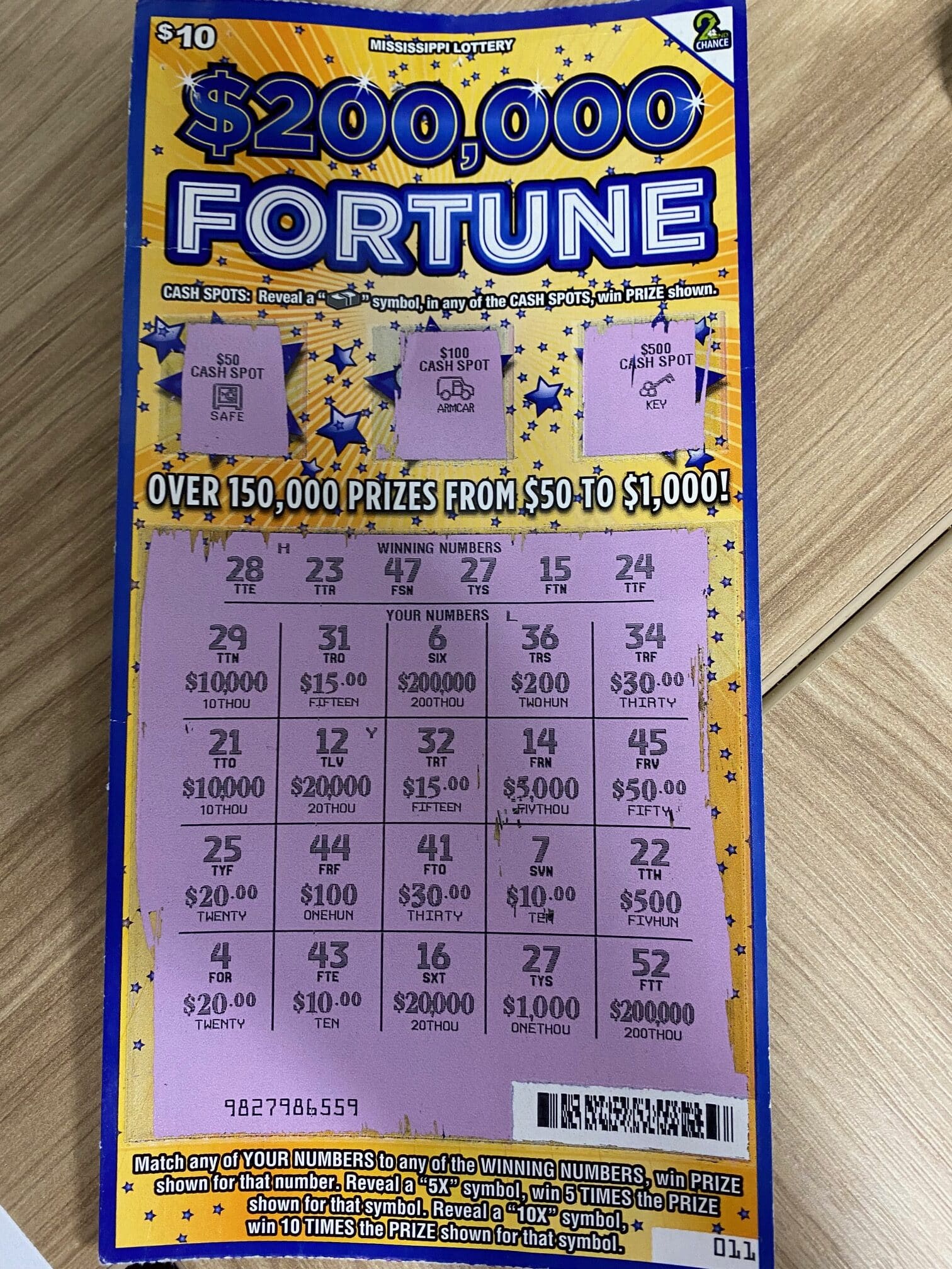 Indianola Man Wins 1,000 Mississippi Lottery