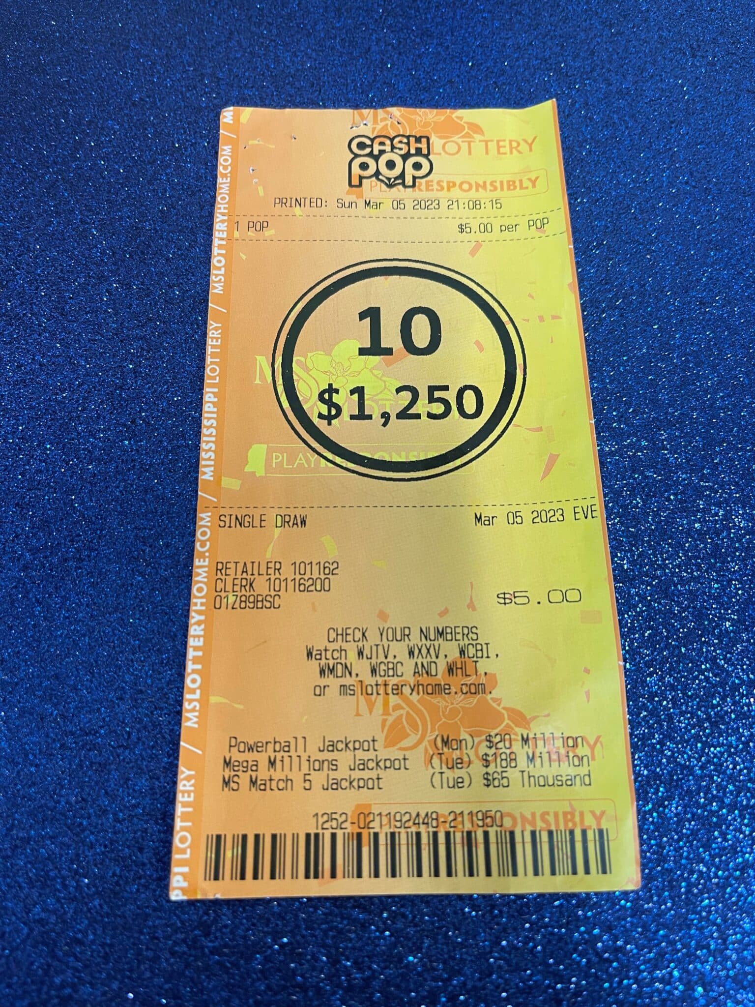 Bogue Chitto Woman Wins 1,250 Mississippi Lottery