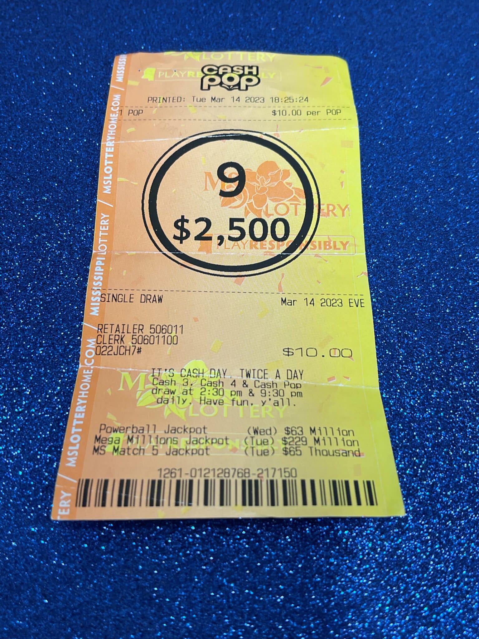 New Hebron Woman Wins 2,500 Mississippi Lottery