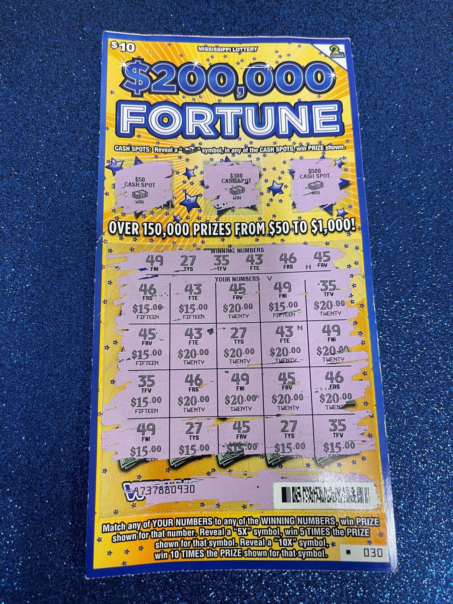 Aberdeen Player Wins 1,000 Mississippi Lottery