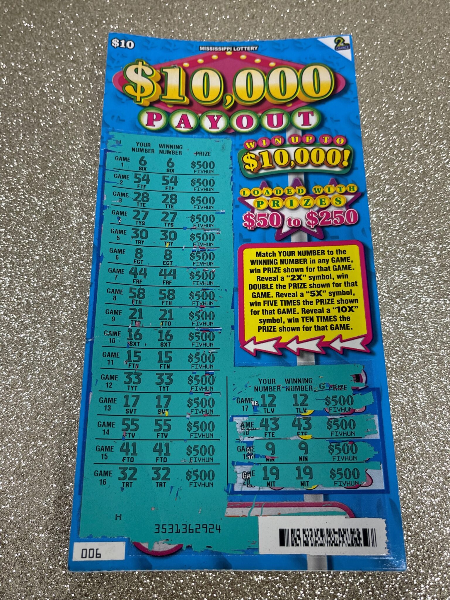 Oxford Man Wins 10,000 Mississippi Lottery