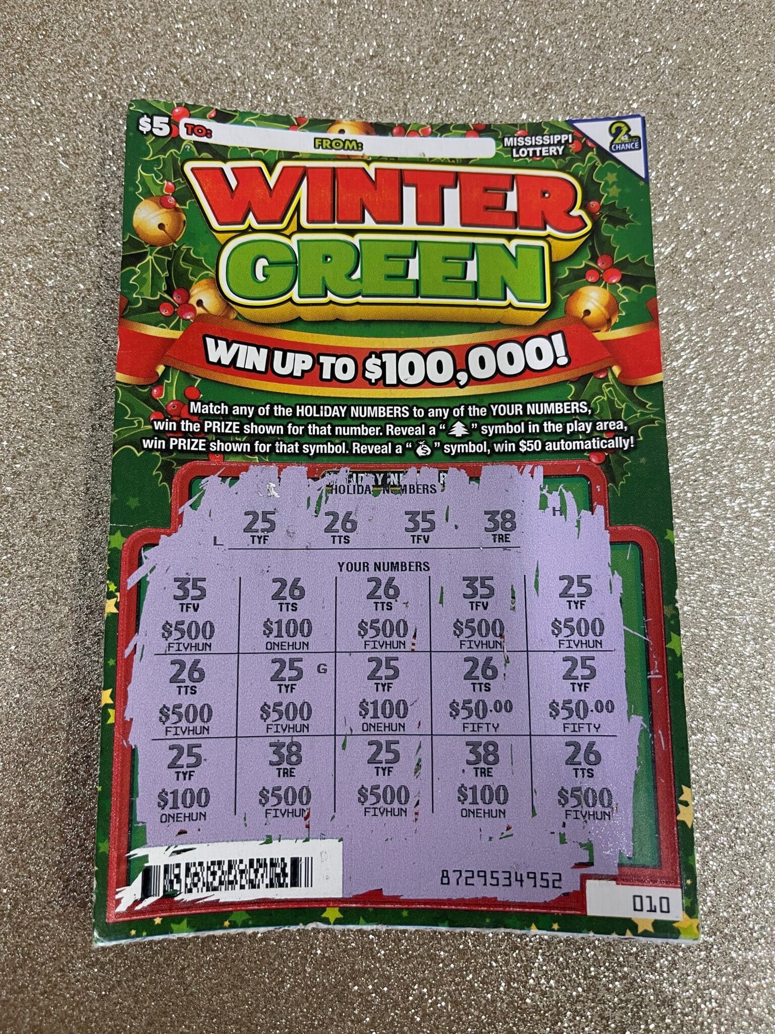 Calhoun City Man Wins 5,000 Mississippi Lottery
