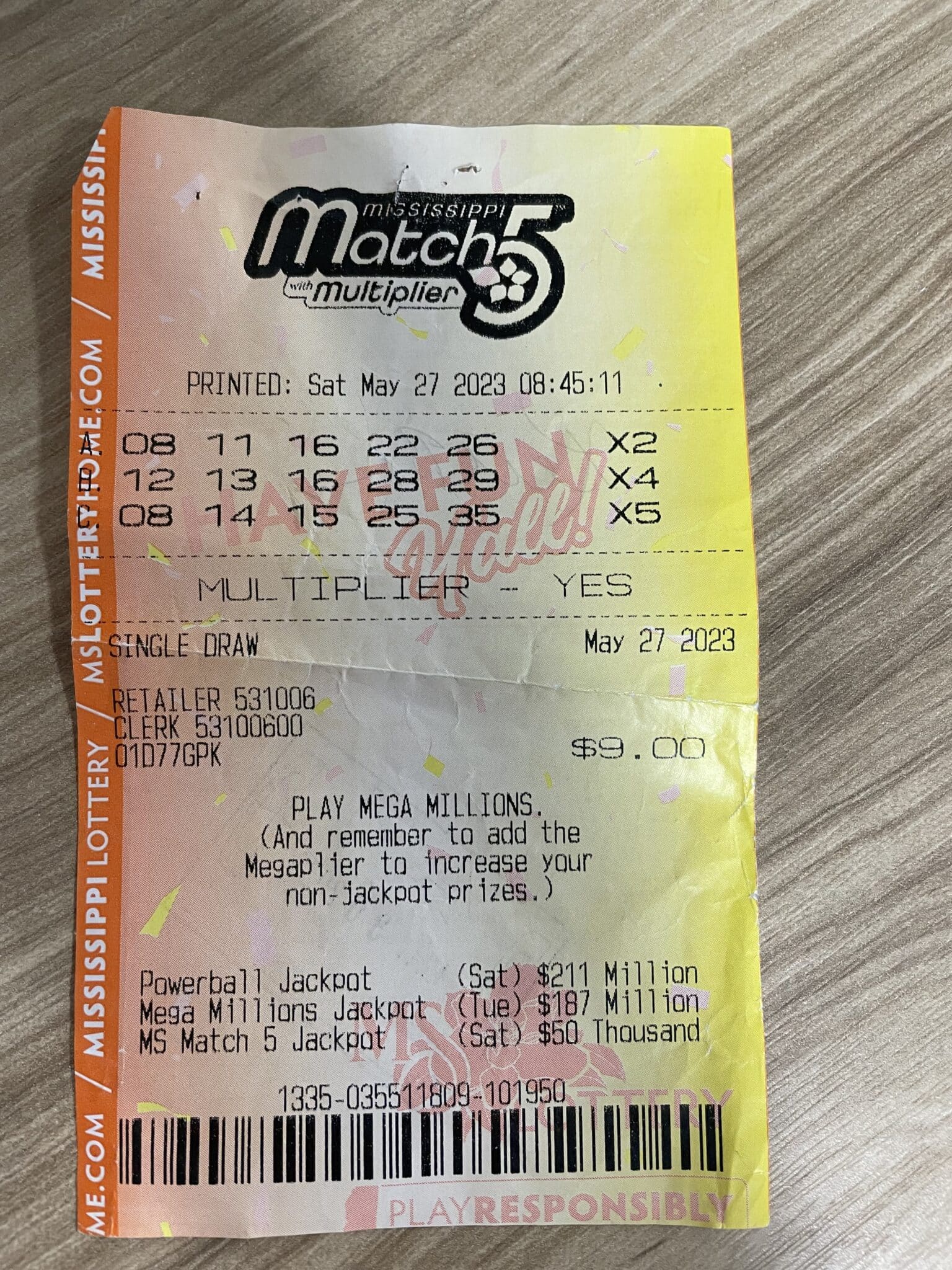 Quitman Man Wins 800 Mississippi Lottery