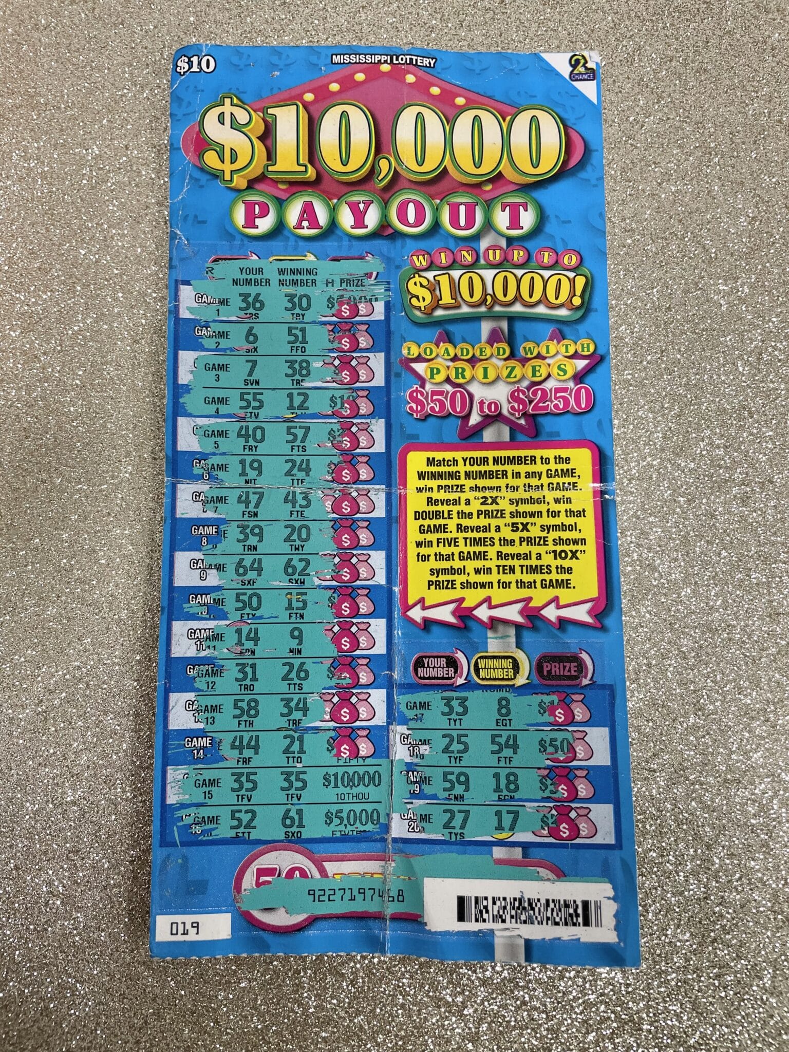Baldwyn Woman Wins 10,000 Mississippi Lottery