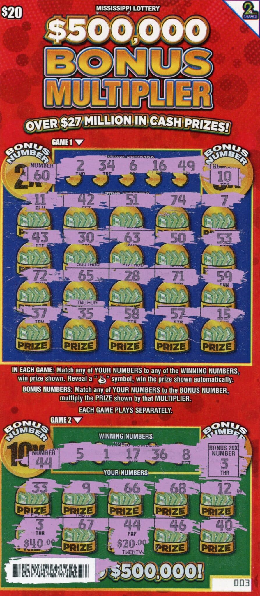 Nettleton woman wins 1,000 Mississippi Lottery