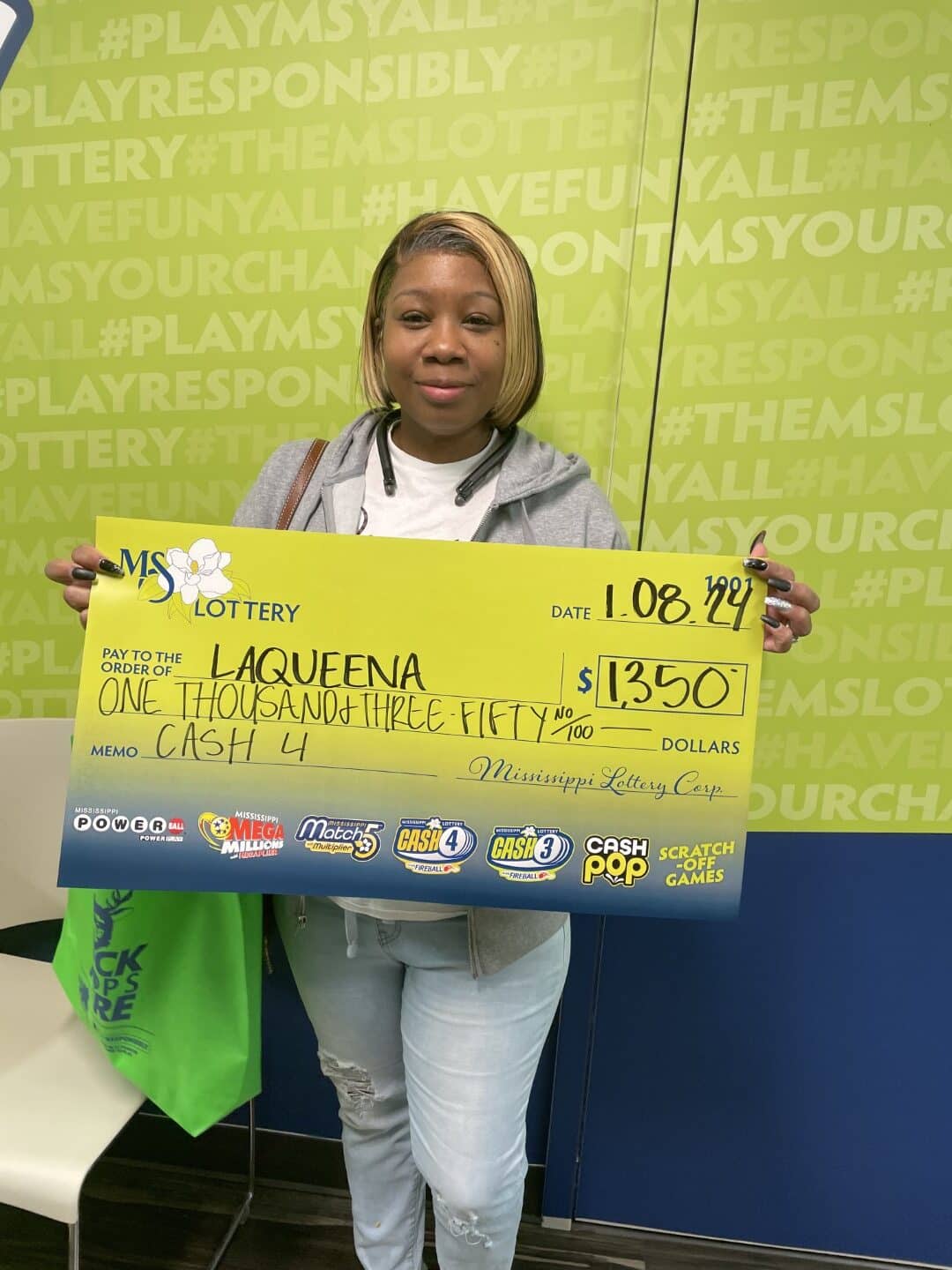 Hazlehurst Woman Won $1,350 - Mississippi Lottery