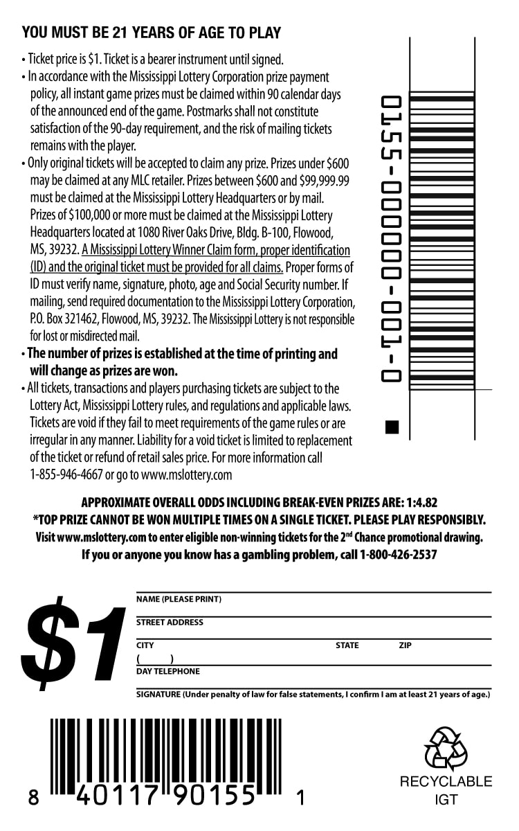 Pocket Change - May scratch-off game from the Mississippi Lottery