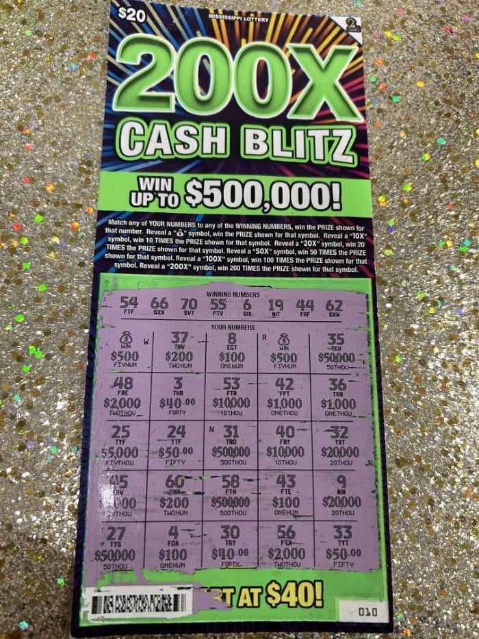 New Albany Man Wins $1,000 - Mississippi Lottery